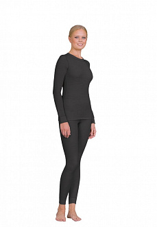 Женское термобелье ULTRAMAX U2122 SET LADY MERINO комплект черный из шерсти merino