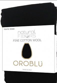 Колготки OROBLU TESSIE fine cotton wool хлопок шерсть черные теплые